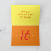 Sweet Sixteen Vouwkaart Kaart (Binnen)