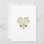 Sweet Sixteen White Mexican Fiesta Folk Art Floral Kaart (Achterkant)