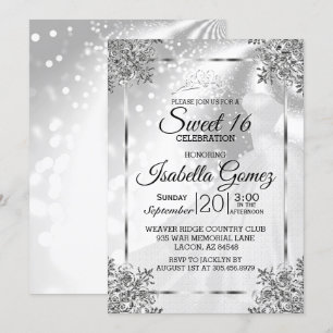 Sweet Sixteen White Princess Gown Kaart