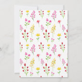Sweet Sixteen Wildflower Waterverf Script Floral Kaart (Achterkant)