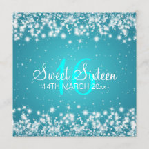 Sweet Sixteen Winter Sparkle Blue