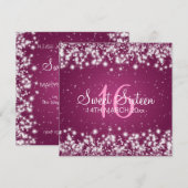 Sweet Sixteen Winter Sparkle Kaart (Voorkant / Achterkant)