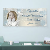 Sweet Sixteen, Winter Wonderland, Sneeuwvlokken, Spandoek (Beurs)