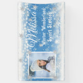 Sweet Sixteen Winter Wonderland Snowflakes Spandoek (Verticaal)