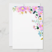 Sweet Sixteen with Watercolor Spring Flowers Kaart (Achterkant)