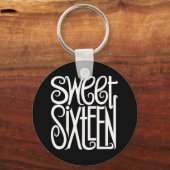Sweet Sixteen witte Sleutelhanger (Voorkant)
