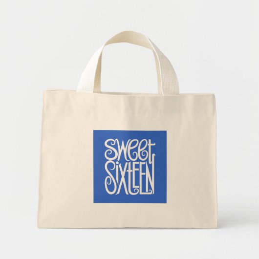 Sweet Sixteen witte tas (Voorkant)
