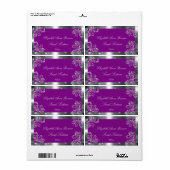 Sweet Sixteen, Zilveren Glitter, Aangepast, Water Etiket (Full Sheet)