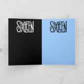 Sweet Sixteen zwarte Kaart (Binnen)