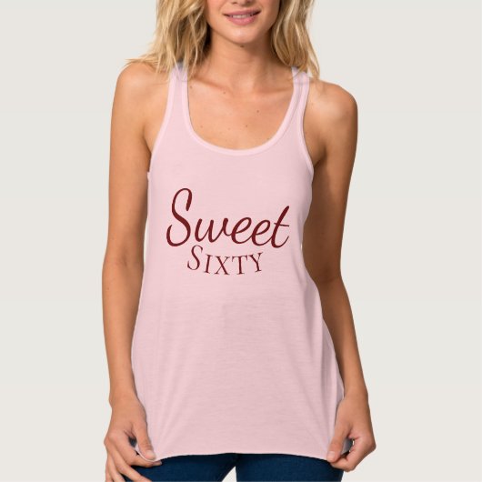 Sweet Sixty 60th Verjaardag Tanktop (Voorkant)