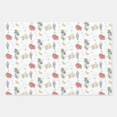 Sweet Sketched Summer Berry Eerste Baby shower Inpakpapier Vel (Voorkant)