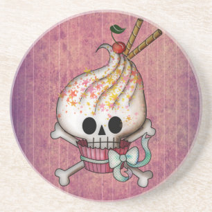Sweet Skull Cupcake Zandsteen Onderzetter