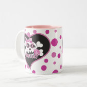 Sweet Skull Tweekleurige Koffiemok (Voorkant links)