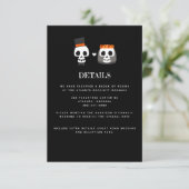 Sweet Skulls bruiloft uitnodigingsbijlage Kaart (Staand voorkant)