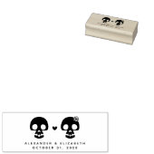 Sweet Skulls Halloween Bruiloft Rubber Stamp Rubberstempel (Gestempeld)