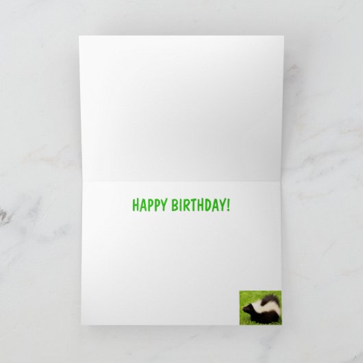 Sweet Skunk Birthday Kaart (Binnen)