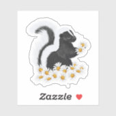 Sweet Skunk with Daisies Sticker (Vel)