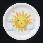 Sweet Sky Baby Shower Papieren Bordje<br><div class="desc">Create a warm and joyful atmosphere with these beautifully designed baby shower paper plates featuring a soft sky-inspired theme. The gentle watercolor elements and bright, happy tones bring a sense of calm, light, and celebration to your event. Perfect for modern baby showers, gender-neutral gatherings, and elegant party setups, these plates...</div>