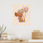 Sweet Slaapend Deer Nursery Poster (Keuken)