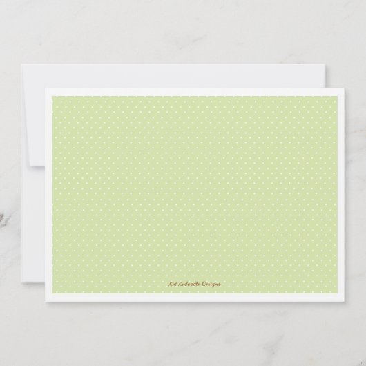 Sweet Slapy Green Owl Neutrale Baby shower Kaart (Achterkant)