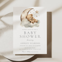 Sweet Sleeping Beer Beige Neutraal Baby shower Kaart