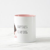 Sweet Sleeping Black Cream Puppy Dog Mok (Midden)