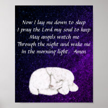 Sweet Sleeping Lamb - Now I lay me Prayer - Purple