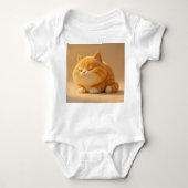 Sweet Sleeping Orange Tabby Cat – Baby Bodysuit De (Voorkant)