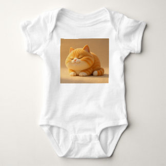 Sweet Sleeping Orange Tabby Cat – Baby Bodysuit De