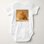 Sweet Sleeping Orange Tabby Cat – Baby Bodysuit De (Achterkant)