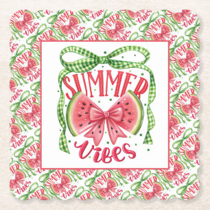 Sweet Slice van de zomer Kartonnen Onderzetters
