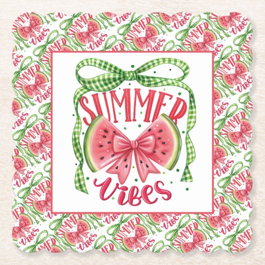 Sweet Slice van de zomer Kartonnen Onderzetters (Voorkant)