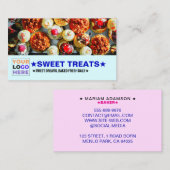Sweet Slogan with Bakery Logo (Pastry Chef) Baking Visitekaartje (Voorkant / Achterkant)