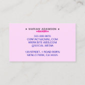 Sweet Slogan with Bakery Logo (Pastry Chef) Baking Visitekaartje (Achterkant)