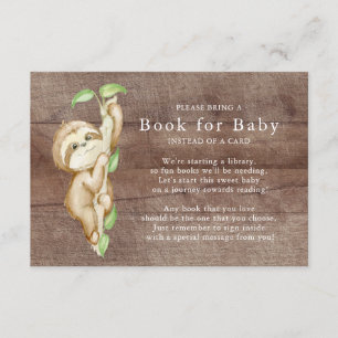 Sweet Sloth Baby shower Boek voor Baby Kaart