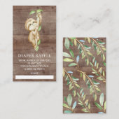 Sweet Sloth Baby shower Luier Raffle Ticket Informatiekaartje (Voorkant / Achterkant)