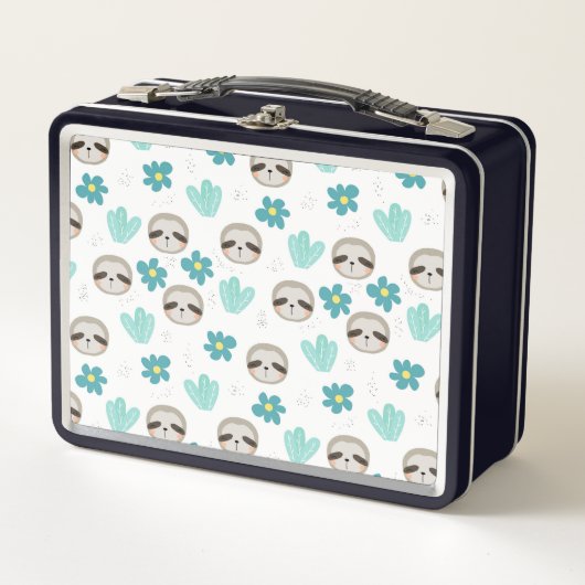 Sweet Sloth Floral Pattern (Voorkant)
