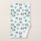 Sweet Sloth Floral Pattern Bad Handdoek (Handdoek)