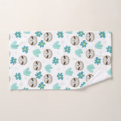 Sweet Sloth Floral Pattern Bad Handdoek (Handdoek)