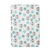 Sweet Sloth Floral Pattern Badmat (Voorkant Verticaal)