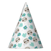 Sweet Sloth Floral Pattern Feesthoedjes (Links)