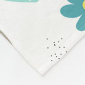 Sweet Sloth Floral Pattern Fleece Deken (Hoek)