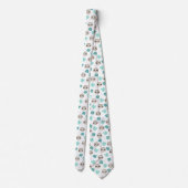 Sweet Sloth Floral Pattern Stropdas (Achterkant)