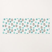 Sweet Sloth Floral Pattern Yogamat (Voorkant (horizontaal))