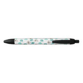 Sweet Sloth Floral Pattern Zwarte Inkt Pen (Achterkant)
