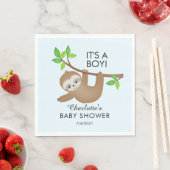 Sweet Sloth Het is een Baby showers servetten voor (Insitu)