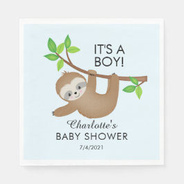 Sweet Sloth Het is een Baby showers servetten voor
