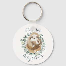 Sweet Sloth mammie Cuddle Wreator Baby shower Favo Sleutelhanger