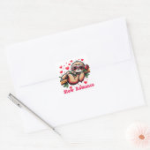 Sweet Sloth Moments: Valentijnsdag Langzame Romanc Vierkante Sticker (Envelop)