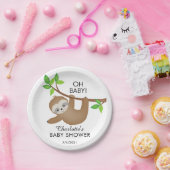 Sweet Sloth OH BABY Baby shower 7" Bord (Feest)